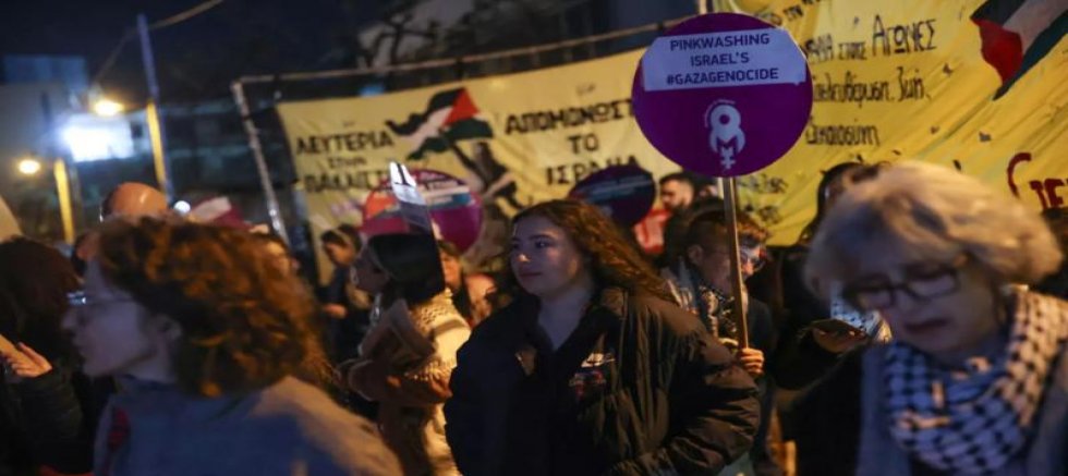 İsrail'in Eurovision Şarkı Yarışması'na katılımı Atina'da protesto edildi