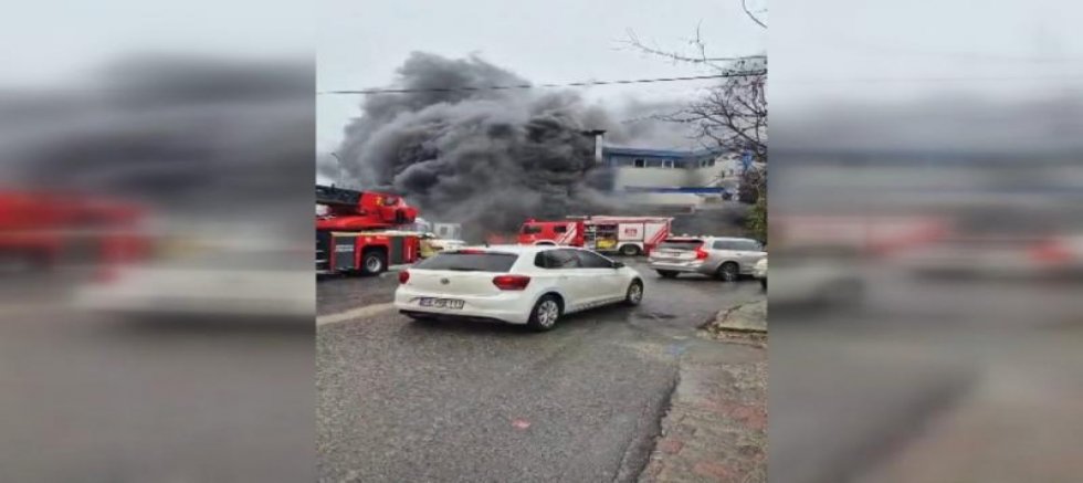 Silivri'de fabrika yangını