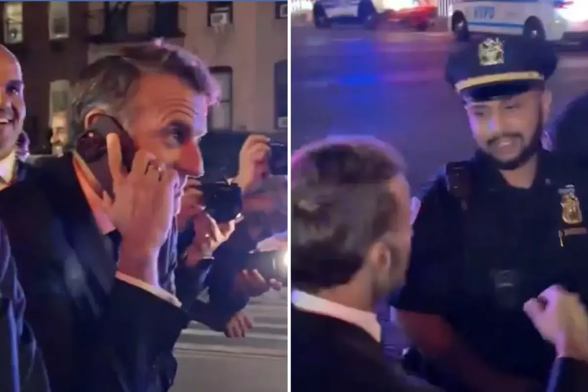 ABD'de aracı durdurulan Macron, Trump'ı aradı