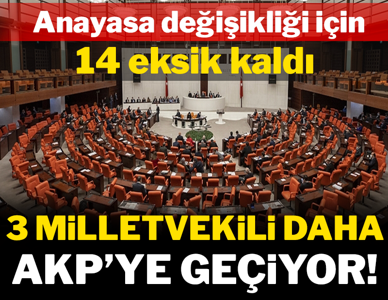 Anayasa değişikliği için 14 eksik kaldı