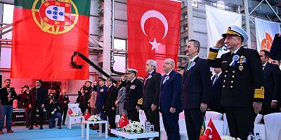 Portekiz için üretilecek gemilerin ilkinin bloğu kızağa alındı