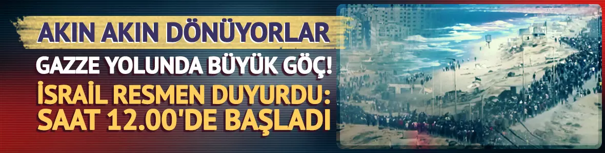 Son dakika haberi: Gazze'de tarihi anlar yaşanıyor. İsrail ateşkes anlaşmasının resmen yürürlüğe girdiğini duyurdu. Gazze'ye dönüş yolunda çarpıcı bir yoğunluk oluştu. İsrail ordusu da tankları ve zırhlı araçlarıyla Gazze'den ayrıldı.