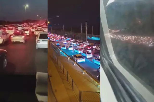 Tahran'dan kaçış! Kilometrelerce kuyruk oluştu